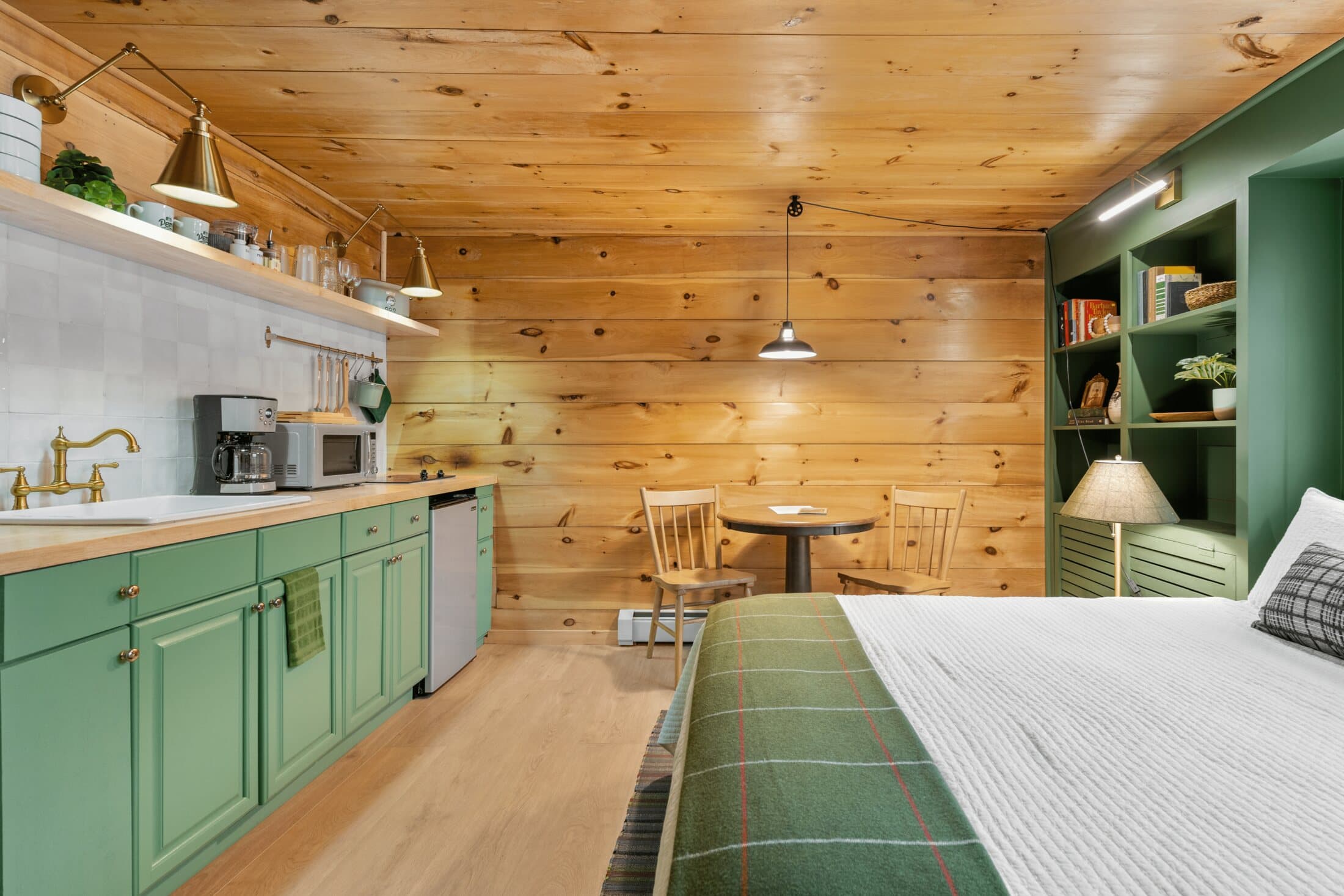 Bed with a kitchen